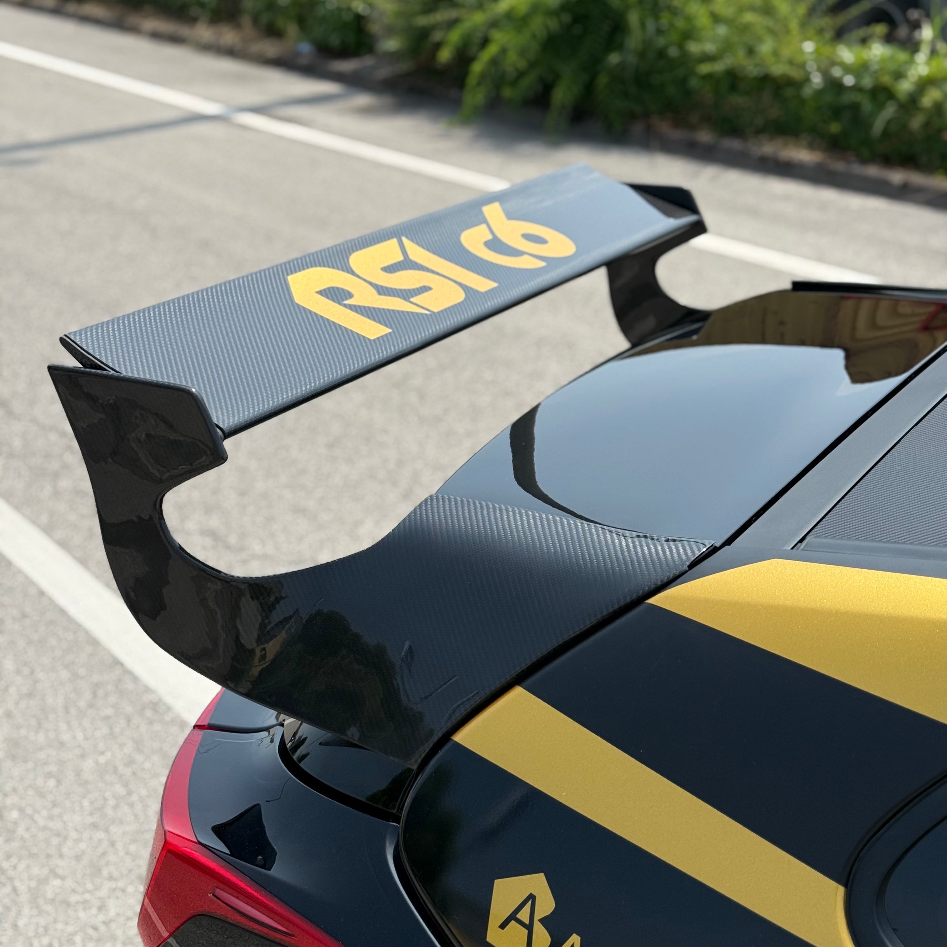 Spoiler “Rally 2 Style” in gloss Carbon Fiber with adjustable kit for Toyota GR Yaris by RSI c6