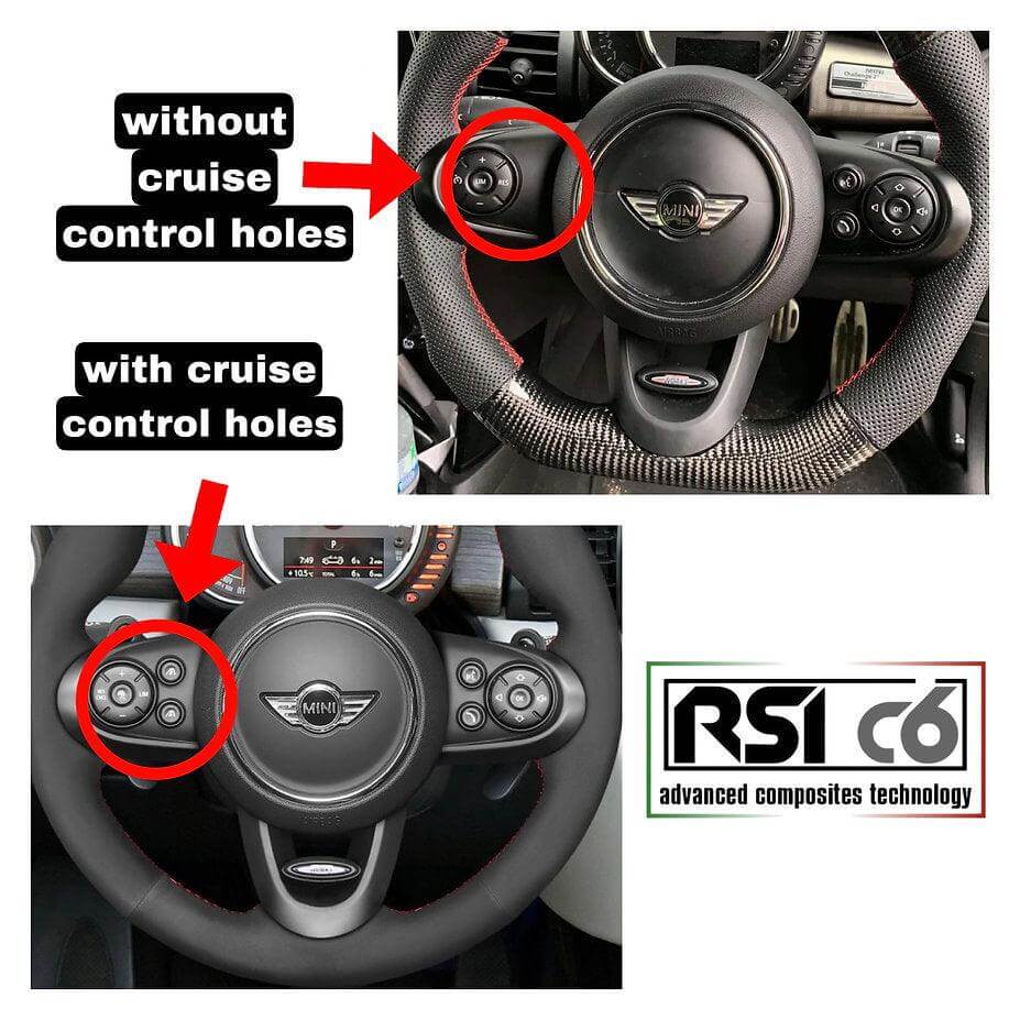 Steering Wheel Trims in Forged Carbon - MINI F54 / F55 / F56 / F57 / F60 / GP3 - RSI c6