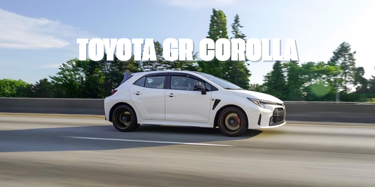 Toyota GR corolla with forged carbon fiber body kit: fender, sides skirts, ducktail, spoiler, diffuser, mirror caps