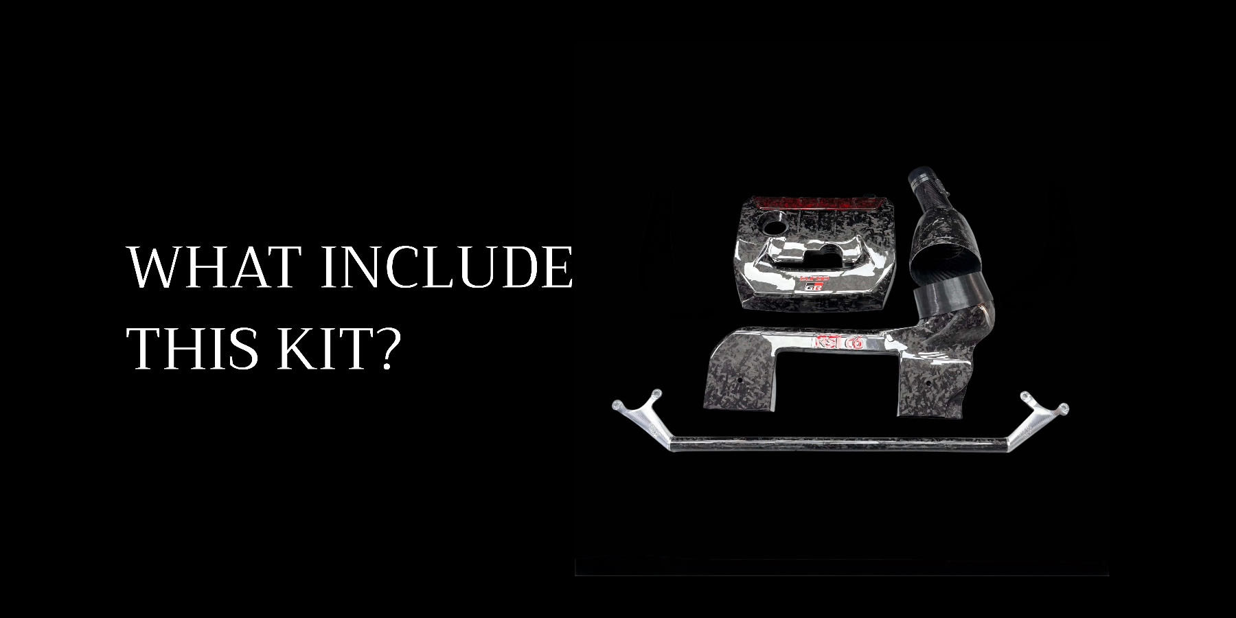 Intake, Engine Cover & Strut Bar Carbon Fiber Starter Pack for Toyota GR Yaris mk1 & mk2 by RSI c6