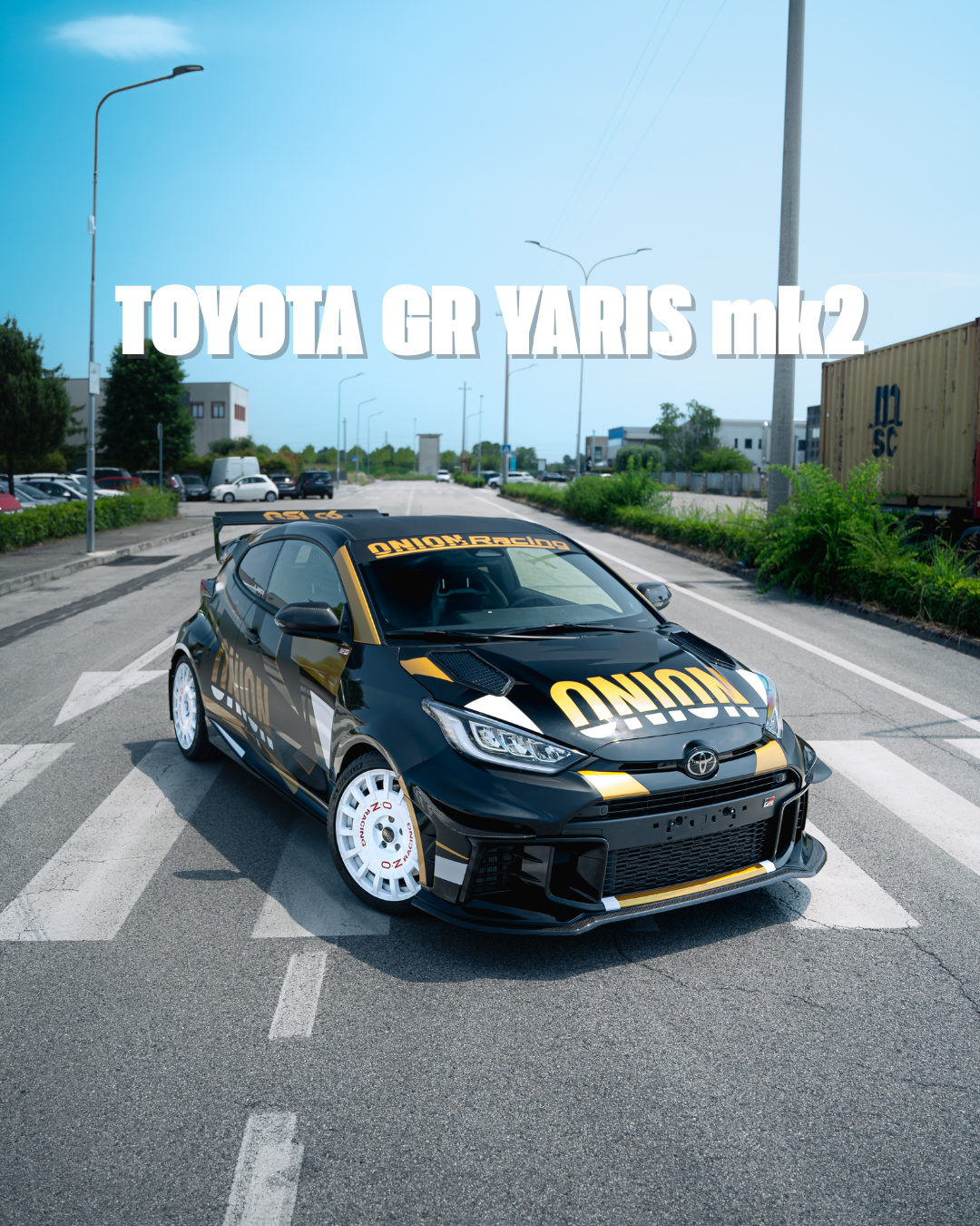 Toyota GR YARIS mk2 with forged carbon fiber body kit: fender, sides skirts, ducktail, spoiler, diffuser, mirror caps