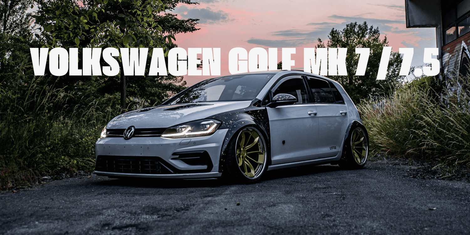 Forged Carbon fiber body kit for VOLKSWAGEN Golf mk 7 mk 7.5 by RSI c6 with wide fender, wide arches, side skirts, mirror caps
